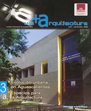 Portada revista MAS+Arquitectura, Julio-Septiembre 2005
